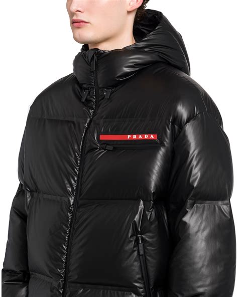 prada men down jacket|Prada men's puffer jacket.